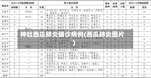 神吐西瓜肺炎确诊病例(西瓜肺炎图片)-第2张图片