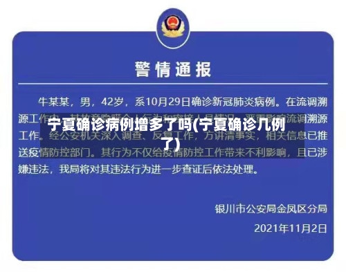 宁夏确诊病例增多了吗(宁夏确诊几例了)-第2张图片