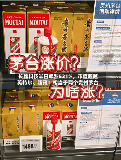 长鑫科技半日飙涨531%，市值超越英特尔、腾讯！相当于两个贵州茅台