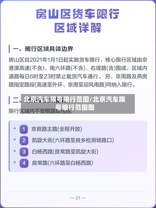 北京汽车限号限行范围/北京汽车限号限行范围图