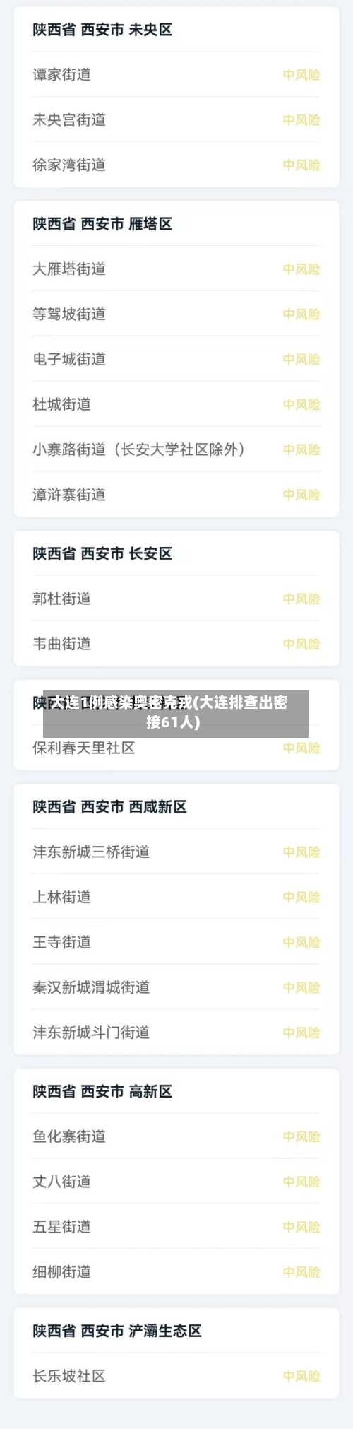 大连1例感染奥密克戎(大连排查出密接61人)