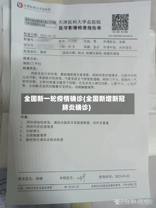 全国新一轮疫情确诊(全国新增新冠肺炎确诊)