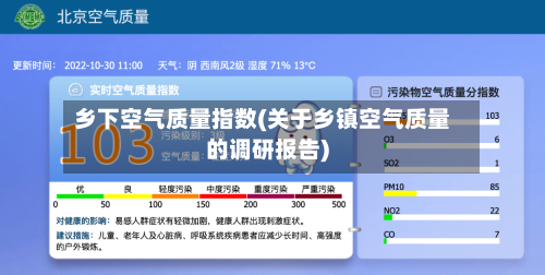 乡下空气质量指数(关于乡镇空气质量的调研报告)