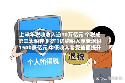 上半年税收收入逾10万亿元 个税成第三大税种 超过1亿纳税人享受退税1500多亿元 中低收入者受益面提升-第2张图片