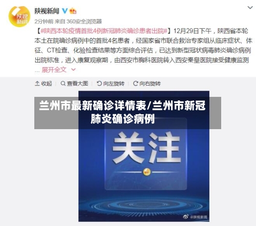 兰州市最新确诊详情表/兰州市新冠肺炎确诊病例-第2张图片