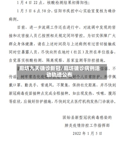 廊坊九天确诊新冠/廊坊确诊病例活动轨迹公布-第2张图片