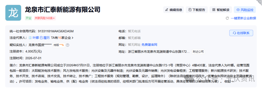 4000万！光伏龙头联手国资，成立新能源公司